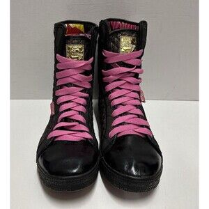 Pastry women size 8.5 high top sneakers with  multi-colored geometric pattern